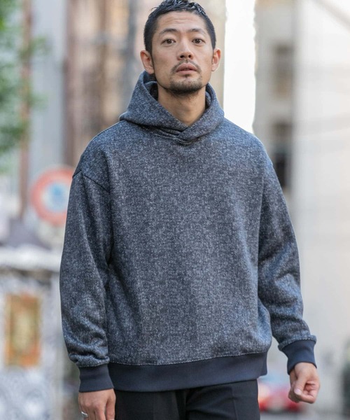 URBAN RESEARCH ROSSO MEN（アーバンリサーチロッソメン）の「『XLサイズあり』『抗菌/防臭』セーターフリースパーカー（パーカー・メンズ・ネイビー/グレー/ブラック/チャコールグレー・SMALL/MEDIUM/LARGE/X-LARGE）」の2枚目の写真