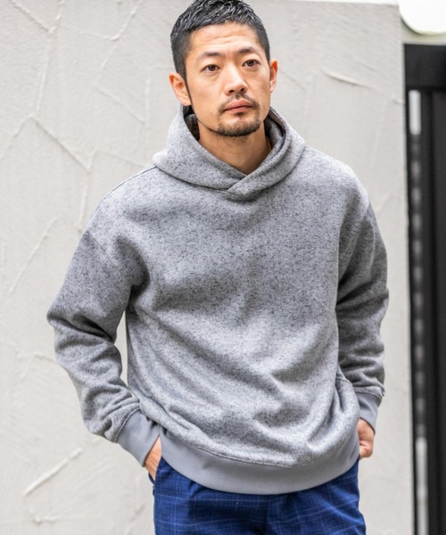 URBAN RESEARCH ROSSO MEN（アーバンリサーチロッソメン）の「『XLサイズあり』『抗菌/防臭』セーターフリースパーカー（パーカー・メンズ・ネイビー/グレー/ブラック/チャコールグレー・SMALL/MEDIUM/LARGE/X-LARGE）」の5枚目の写真