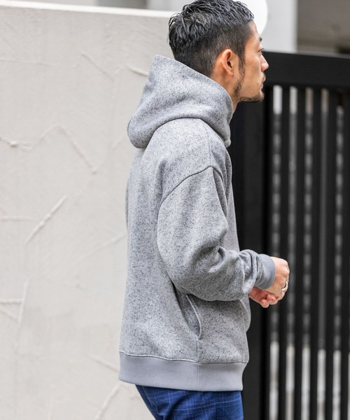 URBAN RESEARCH ROSSO MEN（アーバンリサーチロッソメン）の「『XLサイズあり』『抗菌/防臭』セーターフリースパーカー（パーカー・メンズ・ネイビー/グレー/ブラック/チャコールグレー・SMALL/MEDIUM/LARGE/X-LARGE）」の7枚目の写真