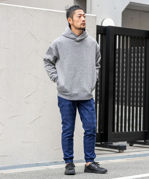 URBAN RESEARCH ROSSO MEN（アーバンリサーチロッソメン）の「『XLサイズあり』『抗菌/防臭』セーターフリースパーカー（パーカー・メンズ・ネイビー/グレー/ブラック/チャコールグレー・SMALL/MEDIUM/LARGE/X-LARGE）」の9枚目の写真