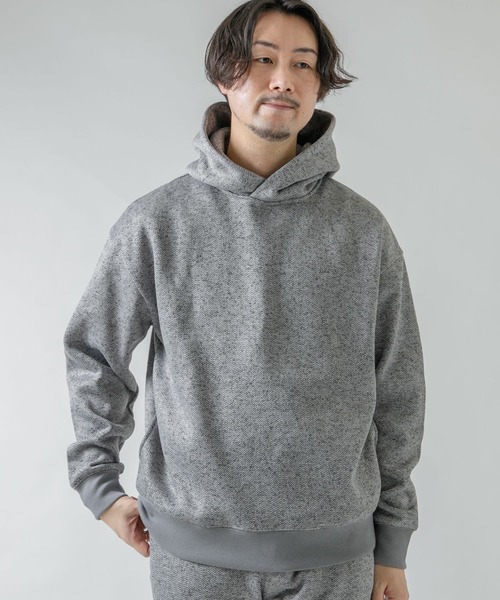 URBAN RESEARCH ROSSO MEN（アーバンリサーチロッソメン）の「『XLサイズあり』『抗菌/防臭』セーターフリースパーカー（パーカー・メンズ・ネイビー/グレー/ブラック/チャコールグレー・SMALL/MEDIUM/LARGE/X-LARGE）」の14枚目の写真