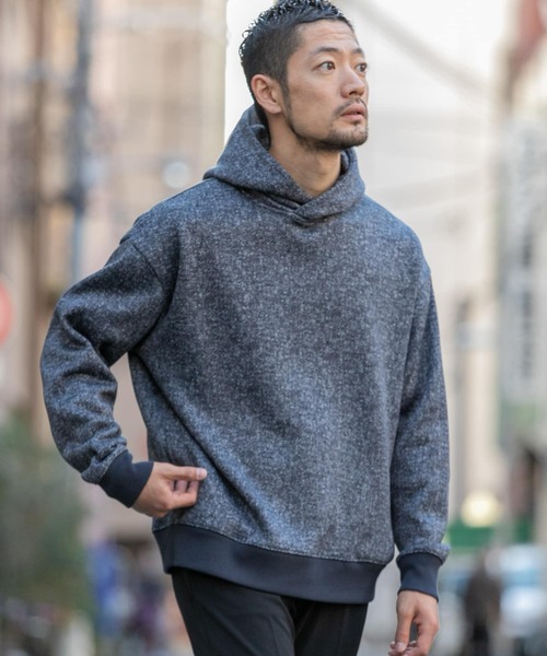 URBAN RESEARCH ROSSO MEN（アーバンリサーチロッソメン）の「『XLサイズあり』『抗菌/防臭』セーターフリースパーカー（パーカー・メンズ・ネイビー/グレー/ブラック/チャコールグレー・SMALL/MEDIUM/LARGE/X-LARGE）」の20枚目の写真