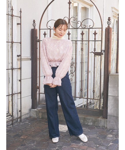 Areeam（アリーム）の「カットジャガードブラウス（シャツ/ブラウス・レディース・アイボリー/ラベンダー・FREE）」の19枚目の写真