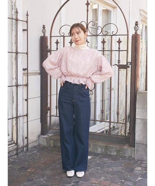 Areeam（アリーム）の「カットジャガードブラウス（シャツ/ブラウス・レディース・アイボリー/ラベンダー・FREE）」の20枚目の写真