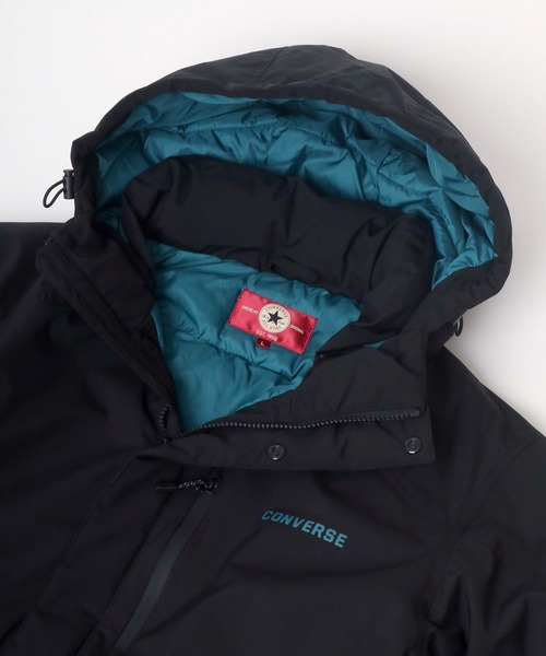 CONVERSE（コンバース）の「CONVERSE/コンバース FIBER DOWN JACKET HOODIE/ファイバーダウンジャケットパーカー/撥水（ダウンジャケット/コート・メンズ・ブラック/ベージュ/カーキ・M/L/LL）」の12枚目の写真