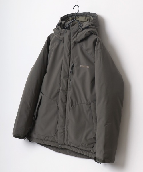 CONVERSE（コンバース）の「CONVERSE/コンバース FIBER DOWN JACKET HOODIE/ファイバーダウンジャケットパーカー/撥水（ダウンジャケット/コート・メンズ・ブラック/ベージュ/カーキ・M/L/LL）」の6枚目の写真