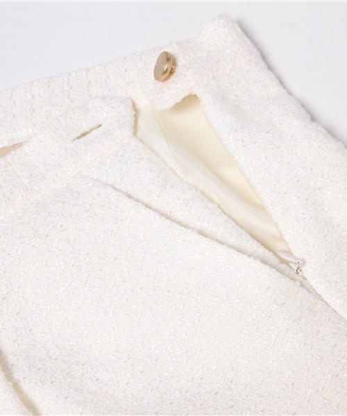 LIMITLESS LUXURY（リミットレスラグジュアリー）の「スプリングクロス ショートパンツ。（その他パンツ・レディース・ホワイト/ネイビー/ブルー系その他・38/36）」の11枚目の写真