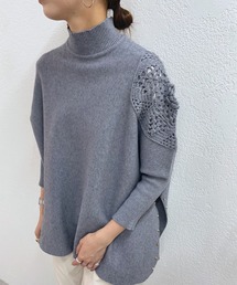 袖編みワイドニット