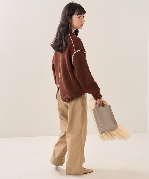 FREAK'S STORE(フリークスストア)の「ハンドステッチニット(ニット/セーター・レディース・オフホワイト/ブラック/ブラウン/グリーン・フリ-)」の17枚目の写真