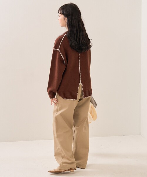 FREAK'S STORE(フリークスストア)の「ハンドステッチニット(ニット/セーター・レディース・オフホワイト/ブラック/ブラウン/グリーン・フリ-)」の18枚目の写真