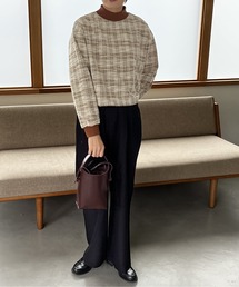 Amourire | リブ配色ツイードプルオーバー(Tシャツ/カットソー)