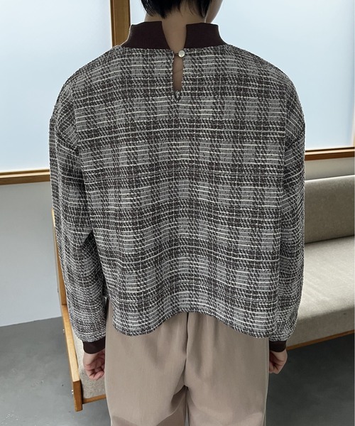 Amourire(アムリール)の「リブ配色ツイードプルオーバー(Tシャツ/カットソー・レディース・ブラック/イエロー/ブラウン・L/M)」の6枚目の写真