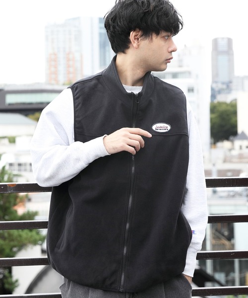 8(eight)(エイト)の「フリース配色ベスト(ベスト・メンズ・グリーン/オレンジ/ブルー/アイボリー/ブラック・LARGE/MEDIUM)」の3枚目の写真