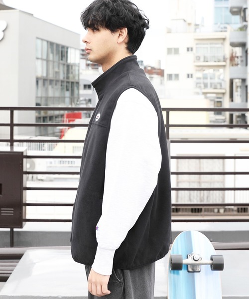 8(eight)(エイト)の「フリース配色ベスト(ベスト・メンズ・グリーン/オレンジ/ブルー/アイボリー/ブラック・LARGE/MEDIUM)」の22枚目の写真