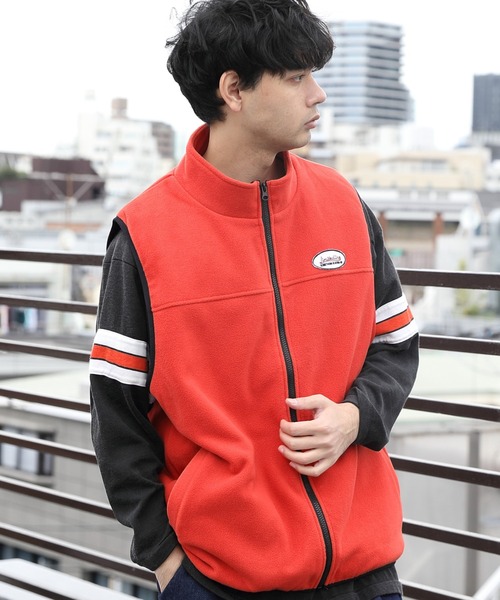 8(eight)(エイト)の「フリース配色ベスト(ベスト・メンズ・グリーン/オレンジ/ブルー/アイボリー/ブラック・LARGE/MEDIUM)」の10枚目の写真