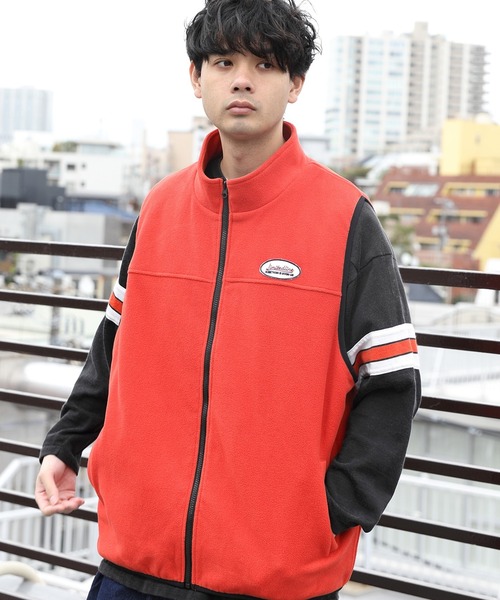 8(eight)(エイト)の「フリース配色ベスト(ベスト・メンズ・グリーン/オレンジ/ブルー/アイボリー/ブラック・LARGE/MEDIUM)」の11枚目の写真