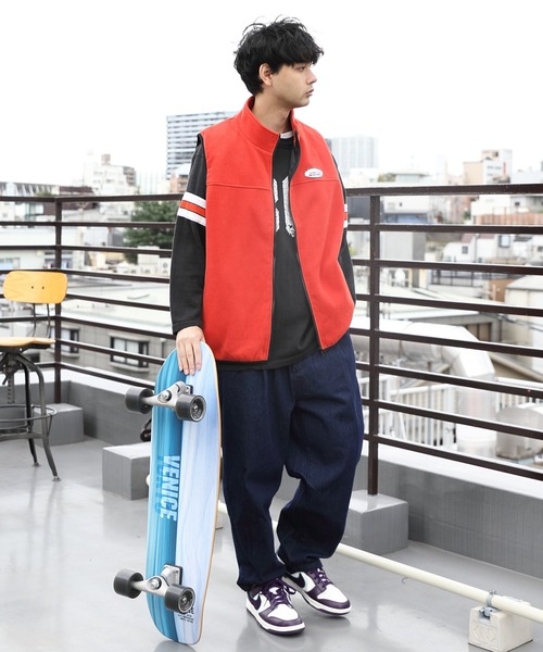 8(eight)(エイト)の「フリース配色ベスト(ベスト・メンズ・グリーン/オレンジ/ブルー/アイボリー/ブラック・LARGE/MEDIUM)」の16枚目の写真