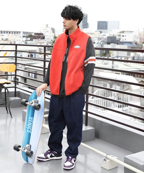 8(eight)(エイト)の「フリース配色ベスト(ベスト・メンズ・グリーン/オレンジ/ブルー/アイボリー/ブラック・LARGE/MEDIUM)」の17枚目の写真