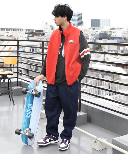 8(eight)(エイト)の「フリース配色ベスト(ベスト・メンズ・グリーン/オレンジ/ブルー/アイボリー/ブラック・LARGE/MEDIUM)」の18枚目の写真