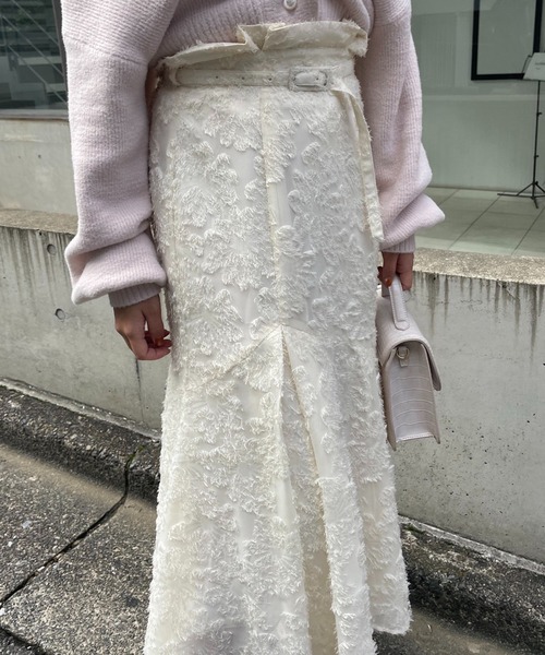 one after another NICE CLAUP(ワンアフターアナザーナイスクラップ)の「素材で差をつける。イレヘムマーメイドスカート(スカート・レディース・ピンク/ブラック/アイボリー・SMALL/MEDIUM)」の16枚目の写真