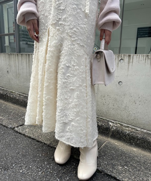 one after another NICE CLAUP(ワンアフターアナザーナイスクラップ)の「素材で差をつける。イレヘムマーメイドスカート(スカート・レディース・ピンク/ブラック/アイボリー・SMALL/MEDIUM)」の13枚目の写真