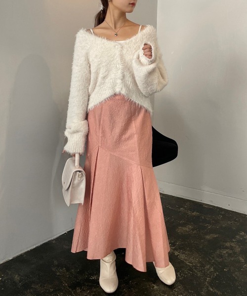 one after another NICE CLAUP(ワンアフターアナザーナイスクラップ)の「素材で差をつける。イレヘムマーメイドスカート(スカート・レディース・ピンク/ブラック/アイボリー・SMALL/MEDIUM)」の14枚目の写真