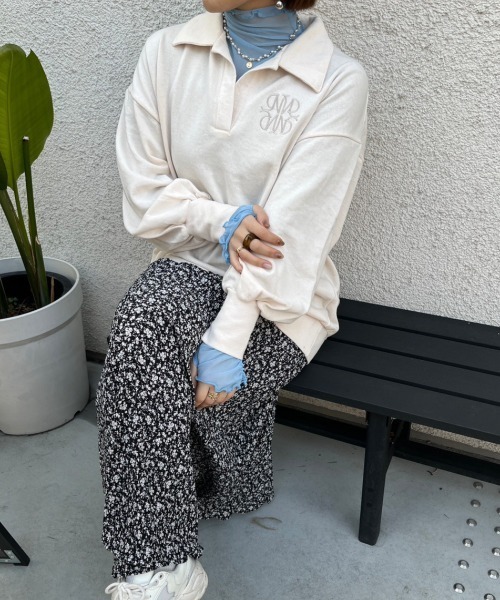 nemne store(ネンネストア)の「【低身長用サイズあり】指空きシアーハイネックロンT(Tシャツ/カットソー・レディース・ブルー/ブラック/アイボリー/ピンク/グリーン・SMALL/MEDIUM)」の18枚目の写真