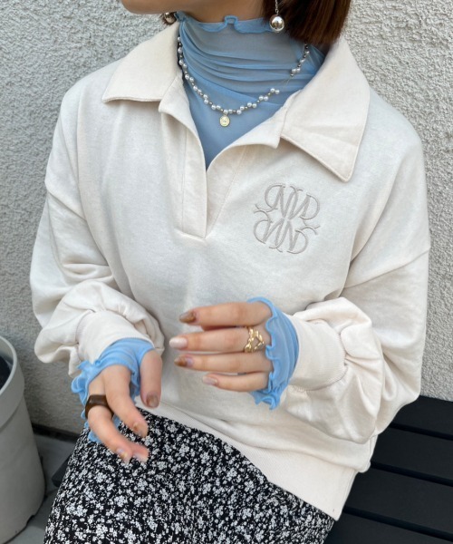 nemne store(ネンネストア)の「【低身長用サイズあり】指空きシアーハイネックロンT(Tシャツ/カットソー・レディース・ブルー/ブラック/アイボリー/ピンク/グリーン・SMALL/MEDIUM)」の22枚目の写真