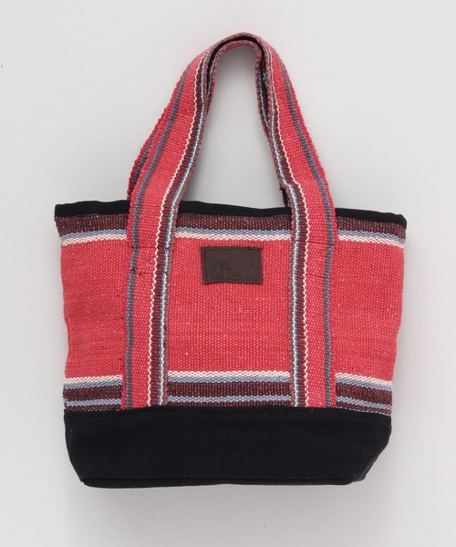 チャイハネ（チャイハネ）の「【チャイハネ】ネパール手織りコットンミニトートバッグ（トートバッグ・レディース・ホワイト/パープル/ホワイト×ブルー/イエロー系その他/レッド系その他/ブルー/ブルー系その他/グリーン/レッド/グリーン系その他/ダークブルー・FREE）」の10枚目の写真