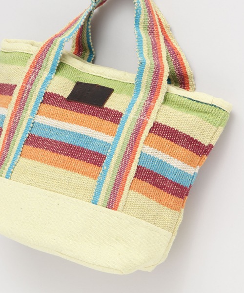 チャイハネ（チャイハネ）の「【チャイハネ】ネパール手織りコットンミニトートバッグ（トートバッグ・レディース・ホワイト/パープル/ホワイト×ブルー/イエロー系その他/レッド系その他/ブルー/ブルー系その他/グリーン/レッド/グリーン系その他/ダークブルー・FREE）」の16枚目の写真