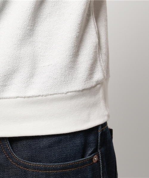 EDIFICE（エディフィス）の「◇パイル1/2 S クルーネックＴシャツ（Tシャツ/カットソー・メンズ・ネイビー/ホワイト・44/46/48）」の8枚目の写真