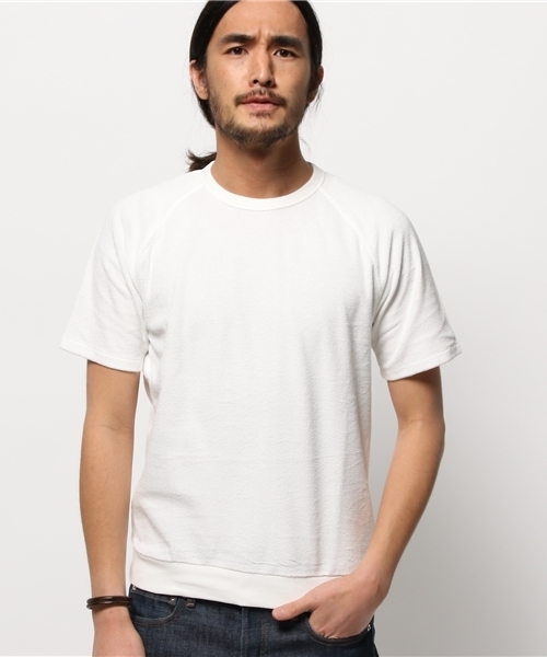 EDIFICE（エディフィス）の「◇パイル1/2 S クルーネックＴシャツ（Tシャツ/カットソー・メンズ・ネイビー/ホワイト・44/46/48）」の11枚目の写真
