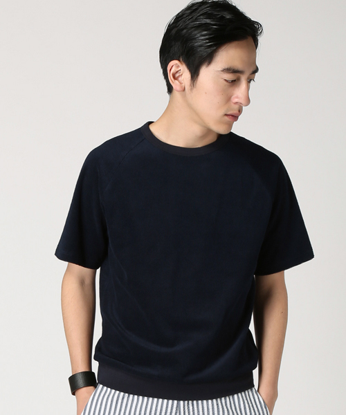 EDIFICE（エディフィス）の「◇パイル1/2 S クルーネックＴシャツ（Tシャツ/カットソー・メンズ・ネイビー/ホワイト・44/46/48）」の13枚目の写真