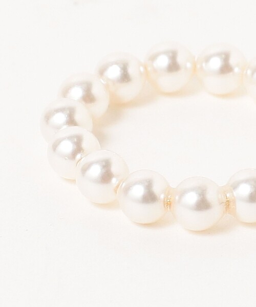 Demi-Luxe BEAMS(デミルクス ビームス)の「Demi-Luxe BEAMS / パール 2連 リング(リング・レディース・ホワイト・ONE SIZE)」の5枚目の写真
