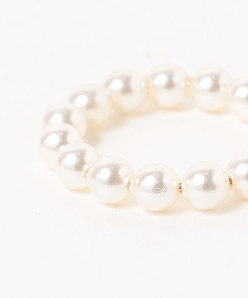 Demi-Luxe BEAMS(デミルクス ビームス)の「Demi-Luxe BEAMS / パール 2連 リング(リング・レディース・ホワイト・ONE SIZE)」の6枚目の写真