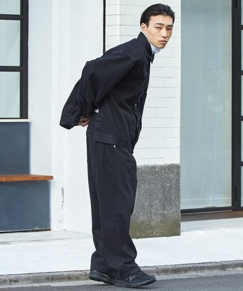 LOWRYS FARM（ローリーズファーム）の「デニムスリットジャケット　178361（デニムジャケット・メンズ・ブルー/ブラック・MEDIUM/LARGE）」の7枚目の写真