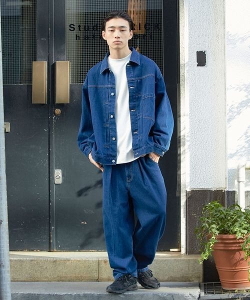 LOWRYS FARM（ローリーズファーム）の「デニムスリットジャケット　178361（デニムジャケット・メンズ・ブルー/ブラック・MEDIUM/LARGE）」の15枚目の写真