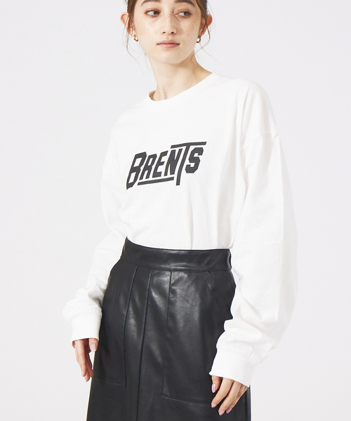 Rouge vif(ルージュヴィフ)の「【BRENTS SPORTSWEAR/ブレンツ スポーツウエア】ロゴロンTEE(Tシャツ/カットソー・レディース・ブラック/ホワイト・フリー)」の2枚目の写真