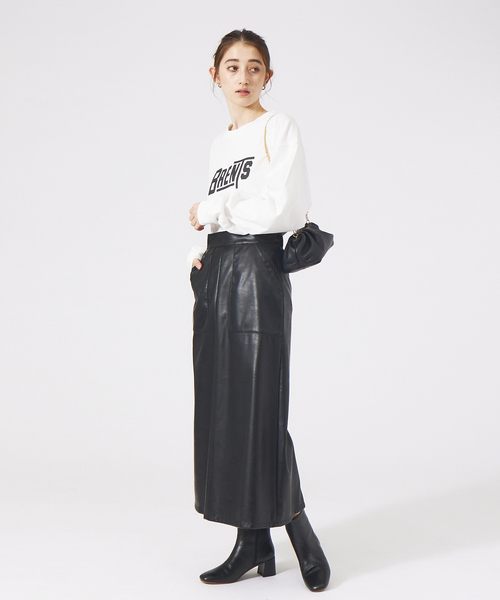 Rouge vif(ルージュヴィフ)の「【BRENTS SPORTSWEAR/ブレンツ スポーツウエア】ロゴロンTEE(Tシャツ/カットソー・レディース・ブラック/ホワイト・フリー)」の4枚目の写真