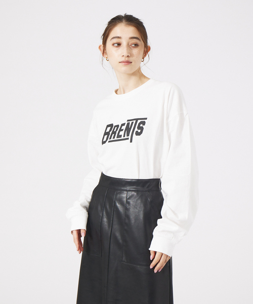 Rouge vif(ルージュヴィフ)の「【BRENTS SPORTSWEAR/ブレンツ スポーツウエア】ロゴロンTEE(Tシャツ/カットソー・レディース・ブラック/ホワイト・フリー)」の5枚目の写真