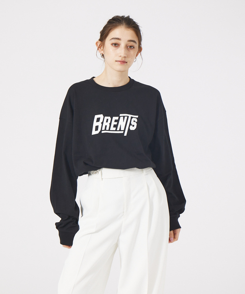 Rouge vif(ルージュヴィフ)の「【BRENTS SPORTSWEAR/ブレンツ スポーツウエア】ロゴロンTEE(Tシャツ/カットソー・レディース・ブラック/ホワイト・フリー)」の6枚目の写真