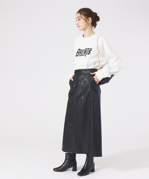 Rouge vif(ルージュヴィフ)の「【BRENTS SPORTSWEAR/ブレンツ スポーツウエア】ロゴロンTEE(Tシャツ/カットソー・レディース・ブラック/ホワイト・フリー)」の7枚目の写真