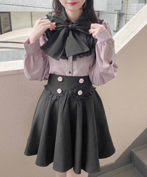 ROJITA（ロジータ）の「カシュクール風ウエストフレアスカート（スカート・レディース・ブラック/ボルドー・FREE）」の22枚目の写真