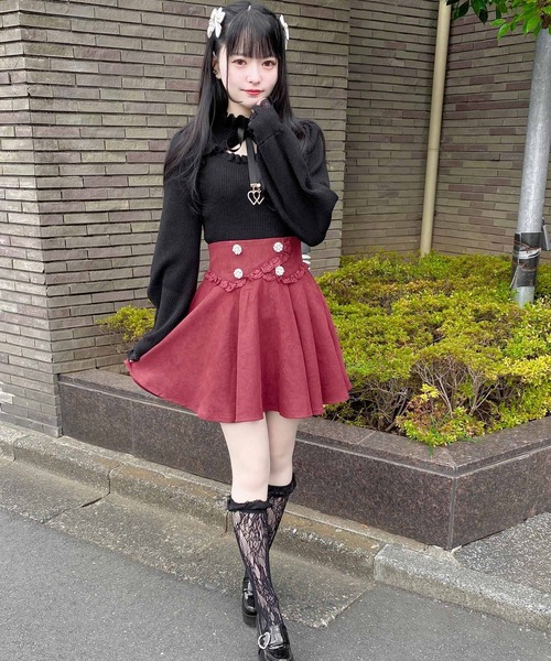 ROJITA（ロジータ）の「カシュクール風ウエストフレアスカート（スカート・レディース・ブラック/ボルドー・FREE）」の18枚目の写真