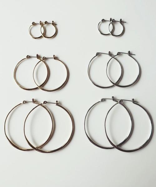 ISS（イズ）の「ISS イズ：フープピアス　S（ピアス（両耳用）・レディース・シルバー/ゴールド・FREE）」の5枚目の写真