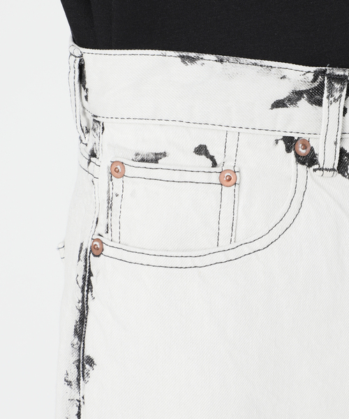 EDIFICE LA BOUCLE（エディフィスラブークル）の「【LA BOUCLE / ラブークル】5ポケット デニム (ハイブリーチ)（デニムパンツ・メンズ・ブラック・1/2）」の14枚目の写真