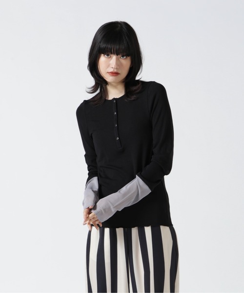 B'2nd（ビーセカンド）の「ANTHOM(アントム) 別注２ＷＡＹソデチュールロングスリーブTシャツ（Tシャツ/カットソー・レディース・ブラック/グレー系その他3/イエロー・38）」の2枚目の写真