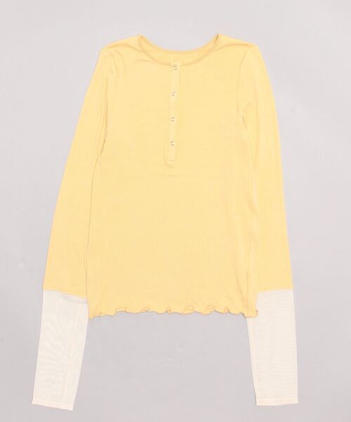 B'2nd（ビーセカンド）の「ANTHOM(アントム) 別注２ＷＡＹソデチュールロングスリーブTシャツ（Tシャツ/カットソー・レディース・ブラック/グレー系その他3/イエロー・38）」の6枚目の写真