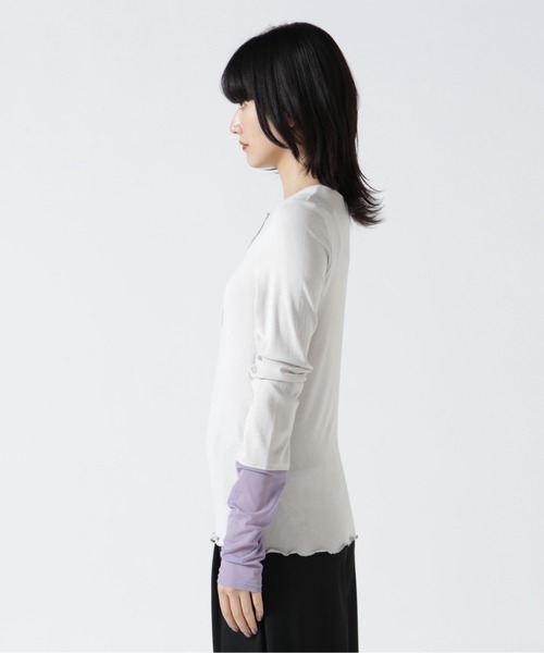 B'2nd（ビーセカンド）の「ANTHOM(アントム) 別注２ＷＡＹソデチュールロングスリーブTシャツ（Tシャツ/カットソー・レディース・ブラック/グレー系その他3/イエロー・38）」の9枚目の写真