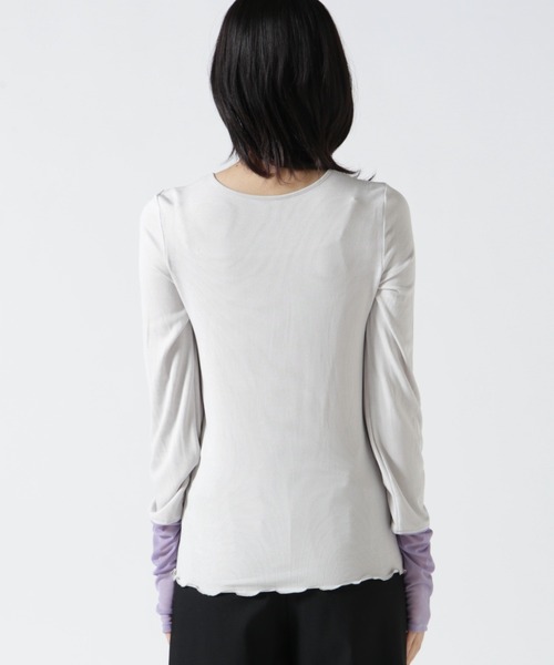 B'2nd（ビーセカンド）の「ANTHOM(アントム) 別注２ＷＡＹソデチュールロングスリーブTシャツ（Tシャツ/カットソー・レディース・ブラック/グレー系その他3/イエロー・38）」の10枚目の写真